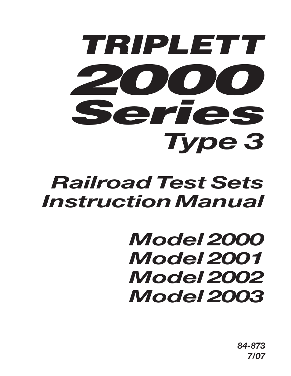 Triplett 2000 User Manual | 48 pages