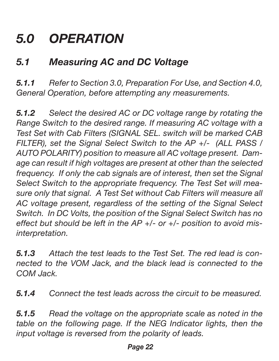 0 operation | Triplett 2000 User Manual | Page 22 / 48