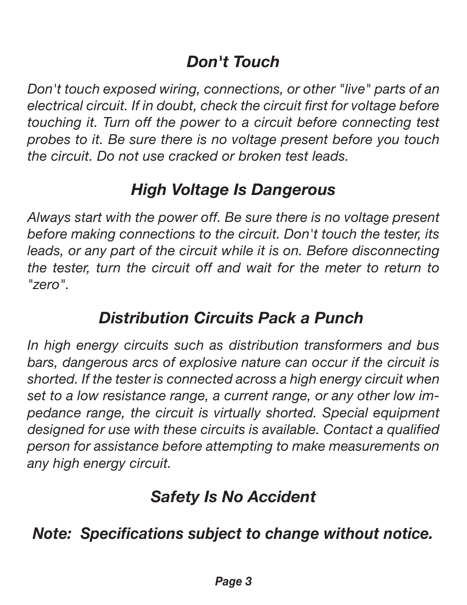 Triplett 2000 User Manual | Page 3 / 48