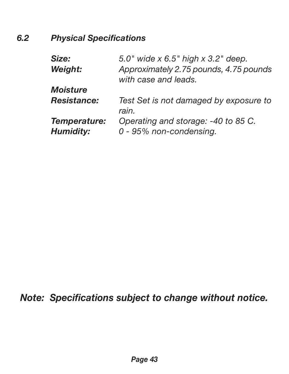 Triplett 2000 User Manual | Page 43 / 48