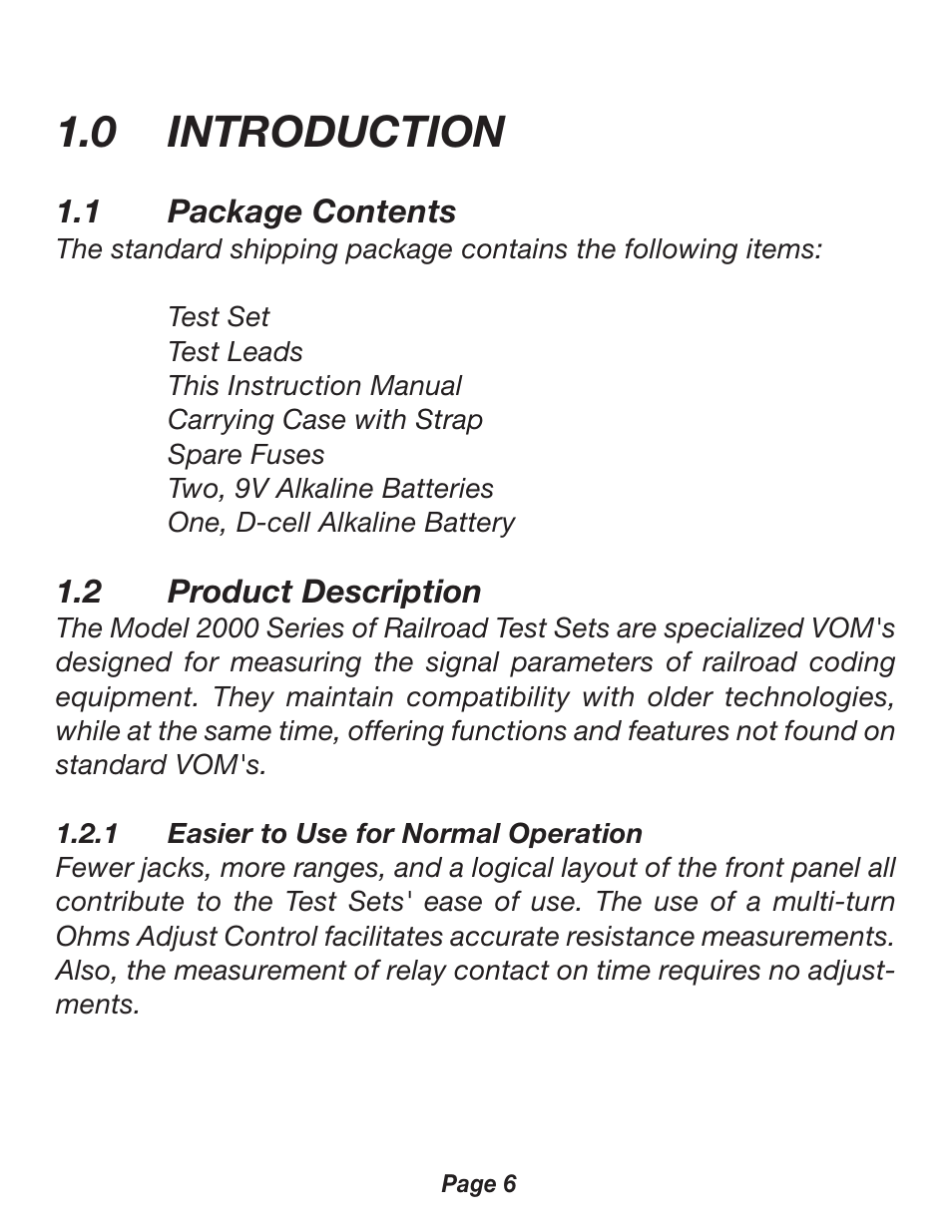 0 introduction | Triplett 2000 User Manual | Page 6 / 48