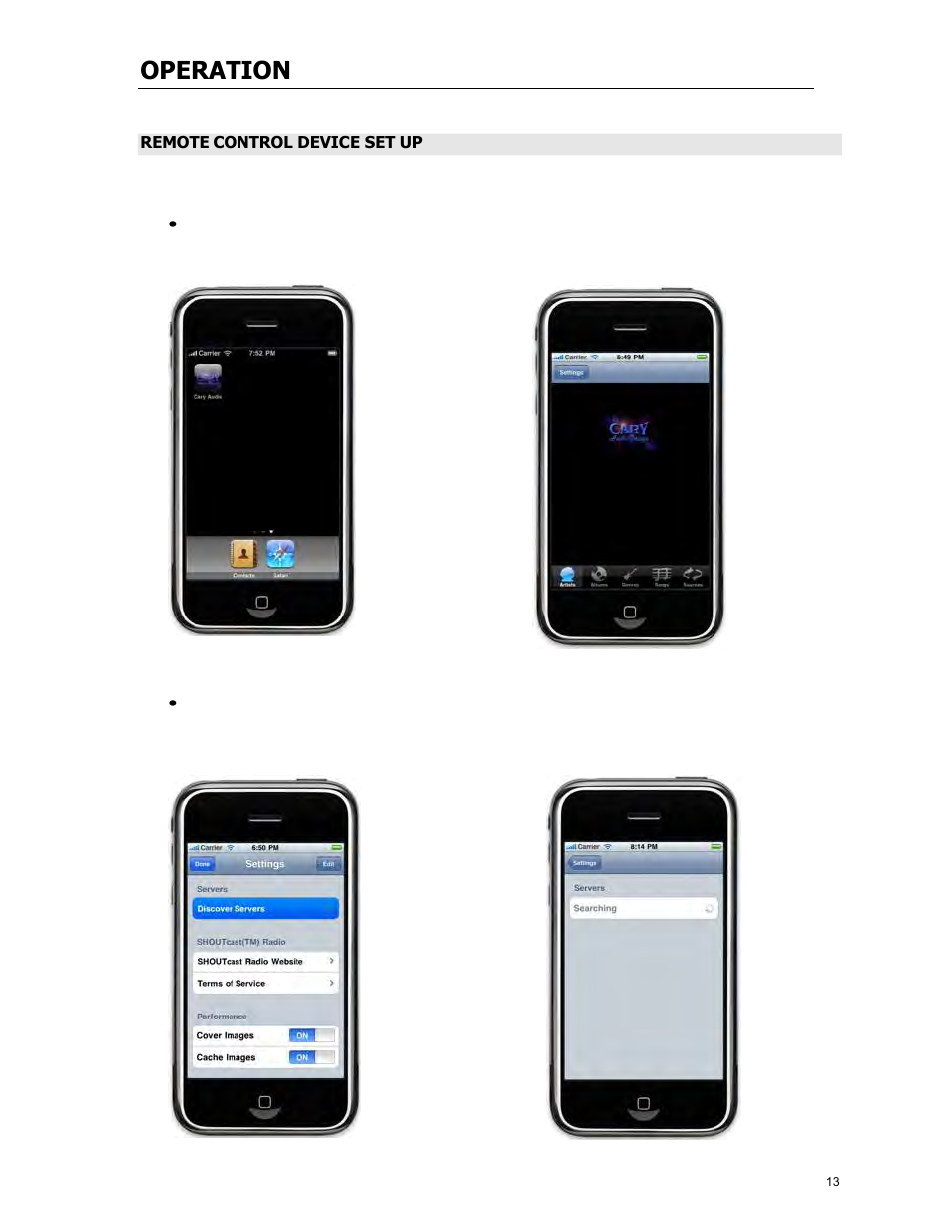 Operation | Cary Audio Design MS-1 User Manual | Page 14 / 63