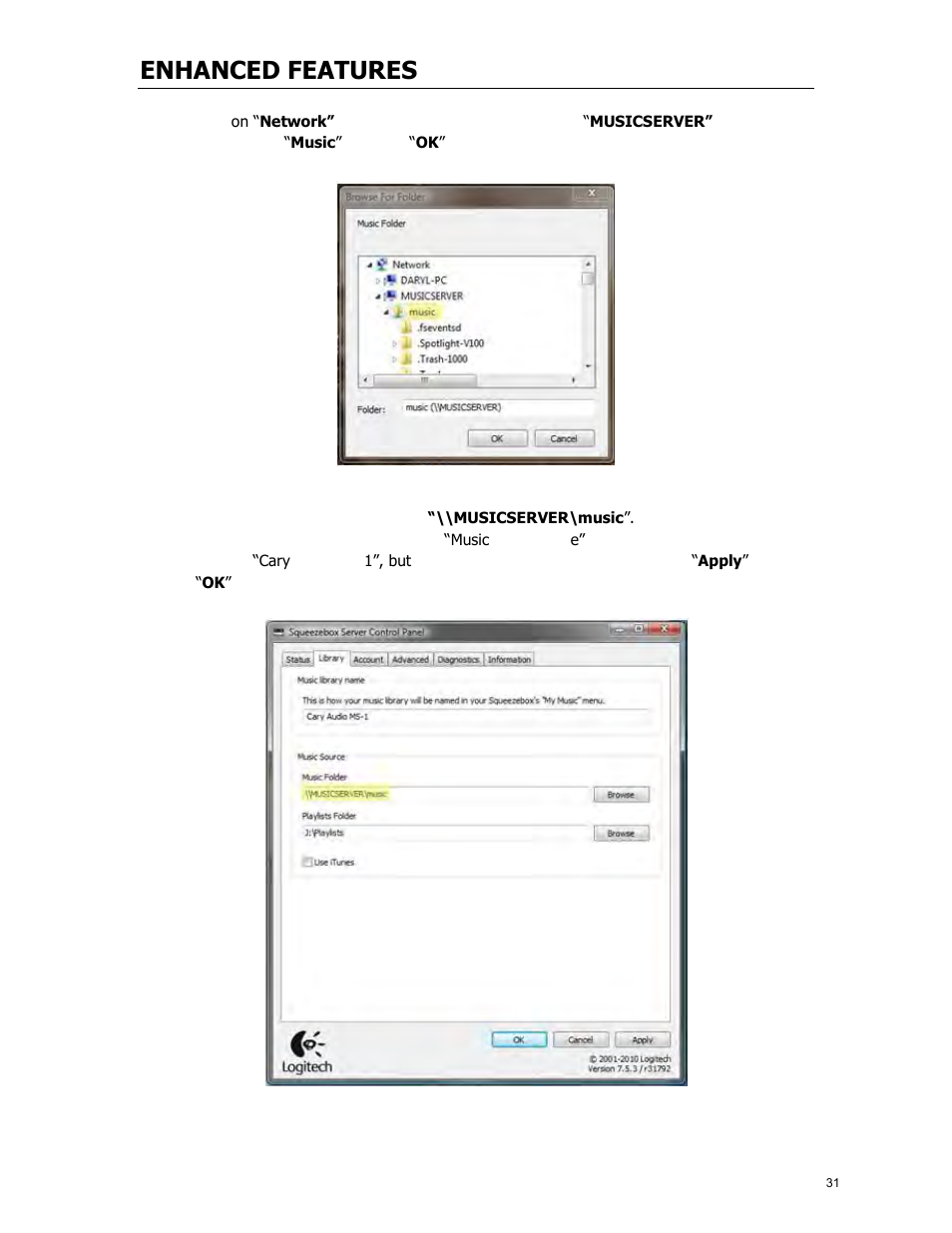 Enhanced features | Cary Audio Design MS-1 User Manual | Page 32 / 63