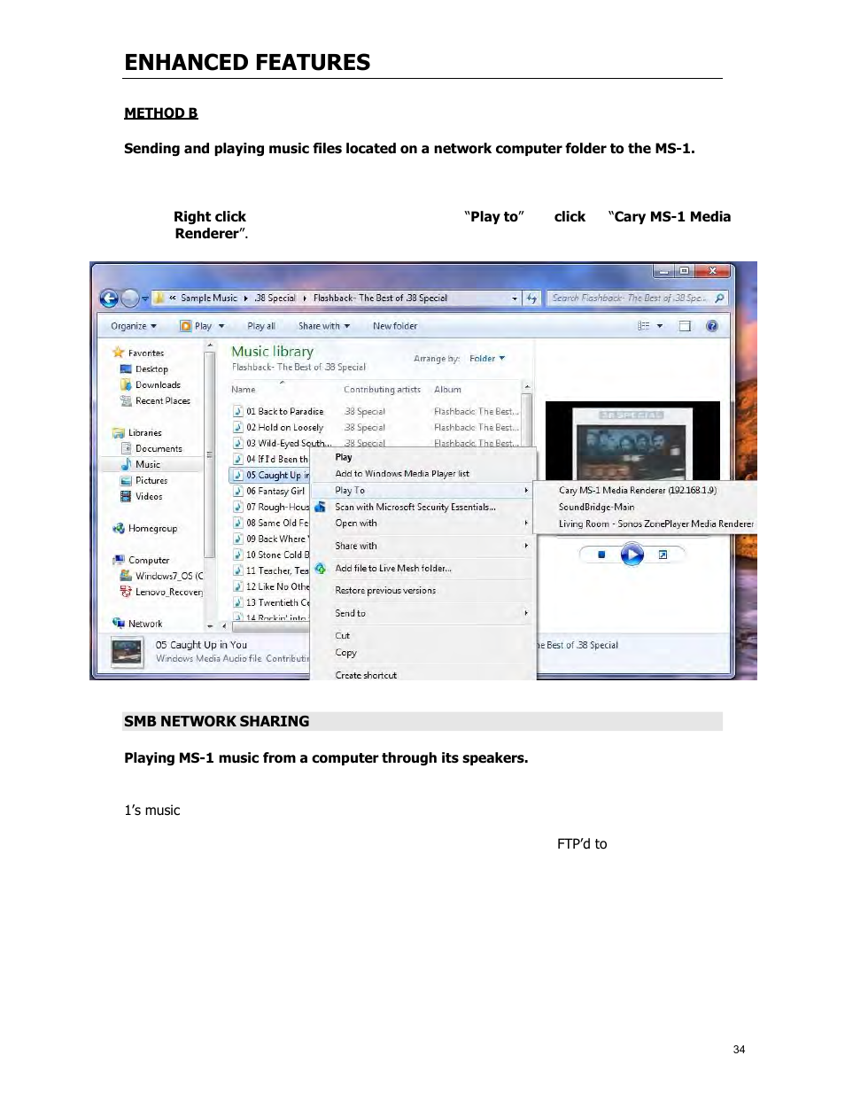 Enhanced features | Cary Audio Design MS-1 User Manual | Page 35 / 63
