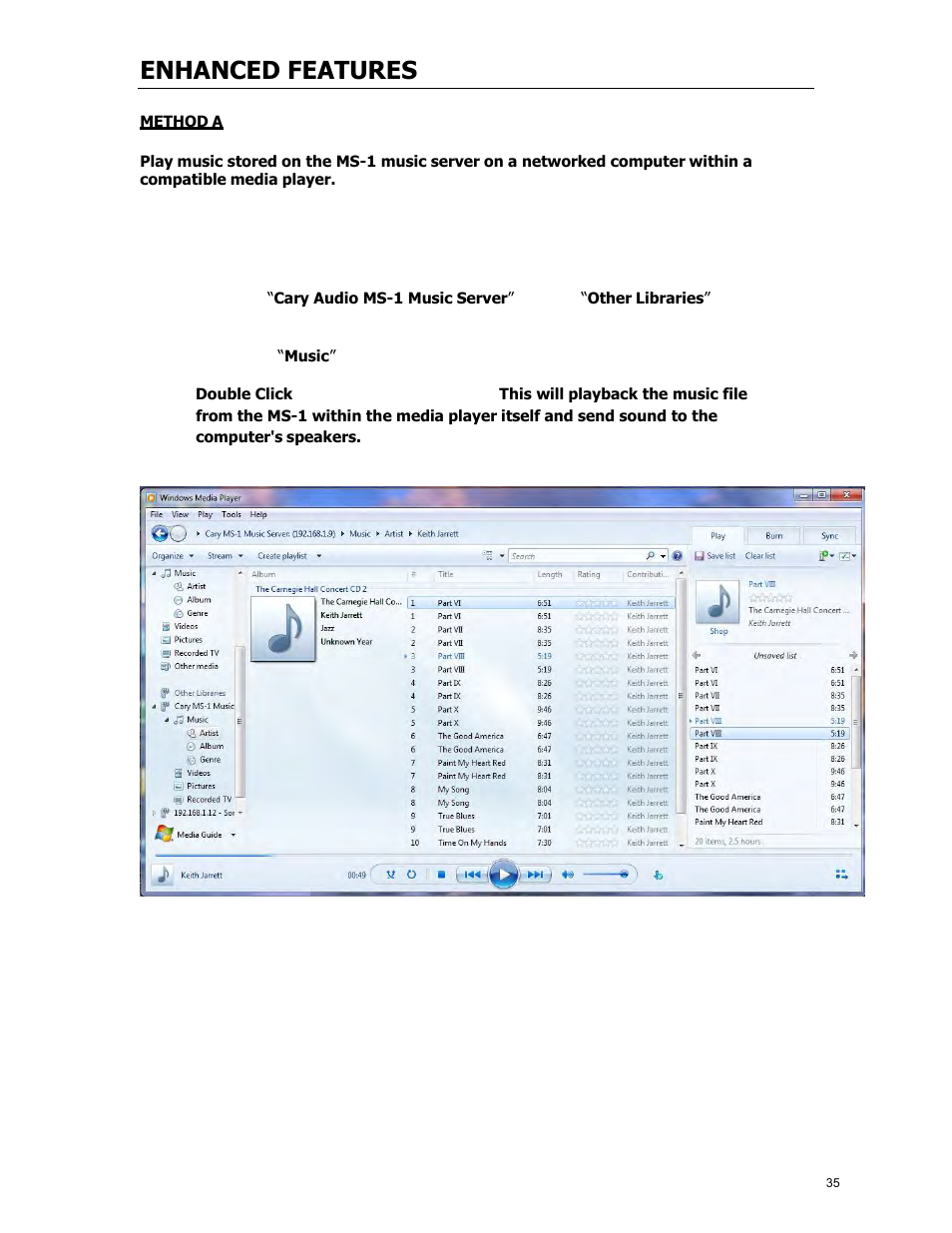 Enhanced features | Cary Audio Design MS-1 User Manual | Page 36 / 63