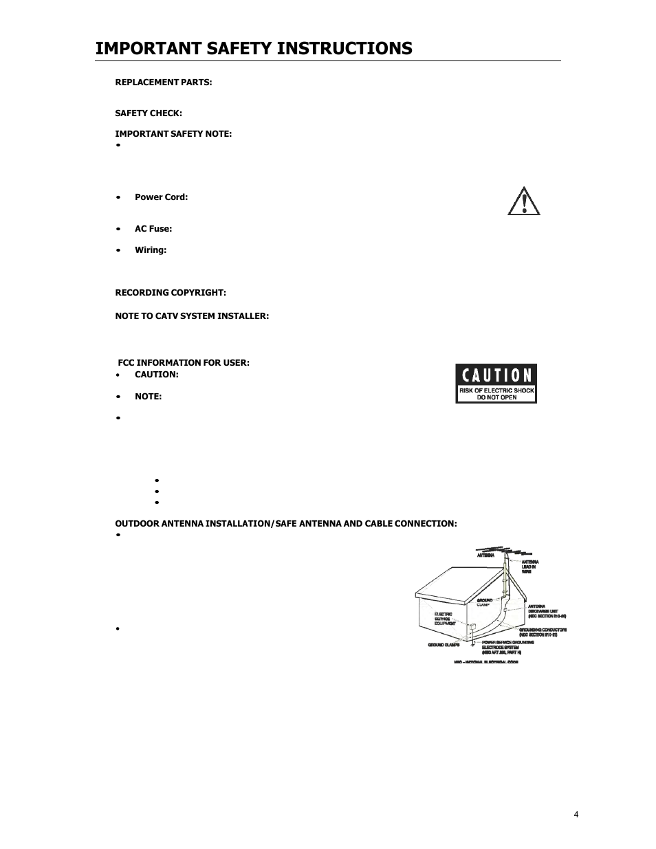Important safety instructions | Cary Audio Design MS-1 User Manual | Page 5 / 63