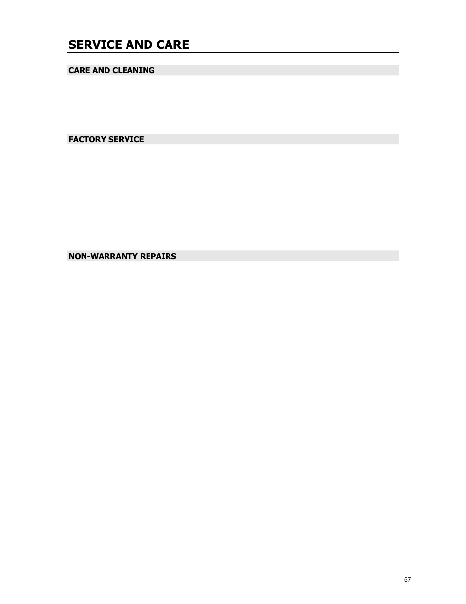 Service and care | Cary Audio Design MS-1 User Manual | Page 58 / 63