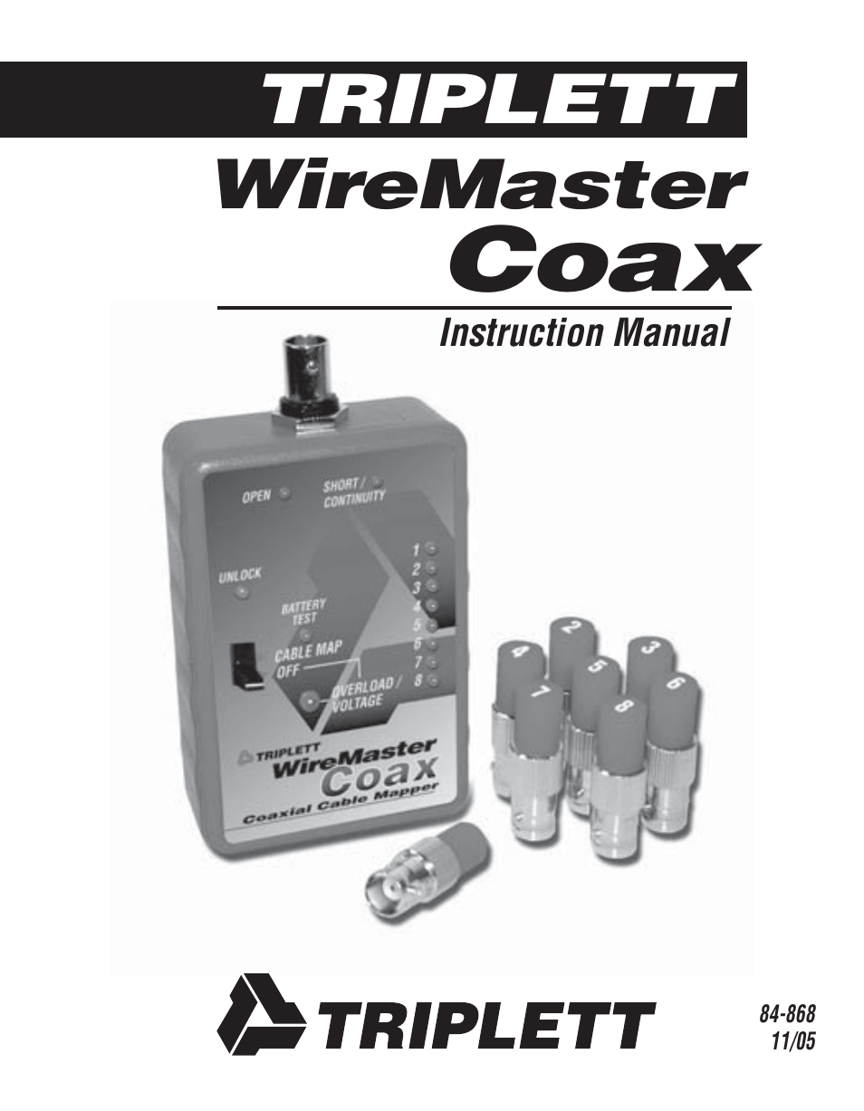 Triplett WireMaster Coax BNC – PN: 3274 User Manual | 14 pages