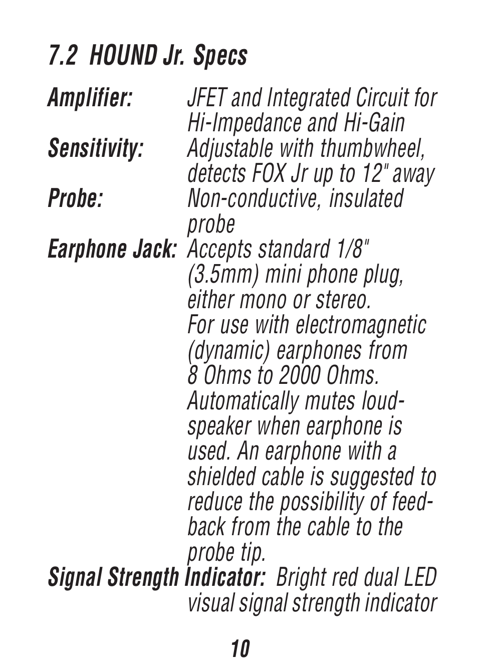 Triplett Fox & Hound Jr. – PN: 3375 User Manual | Page 10 / 36