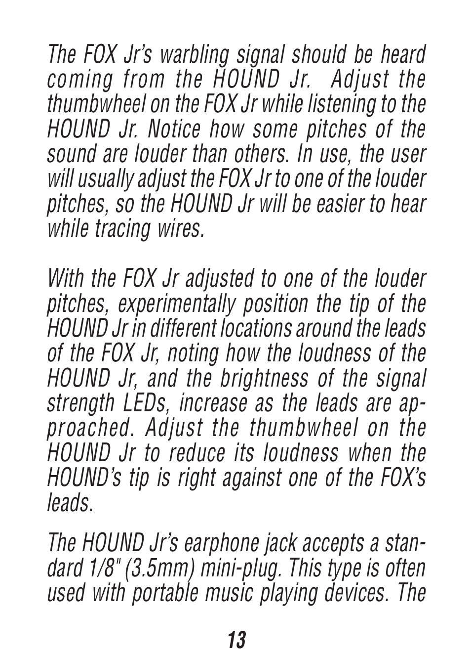 Triplett Fox & Hound Jr. – PN: 3375 User Manual | Page 13 / 36