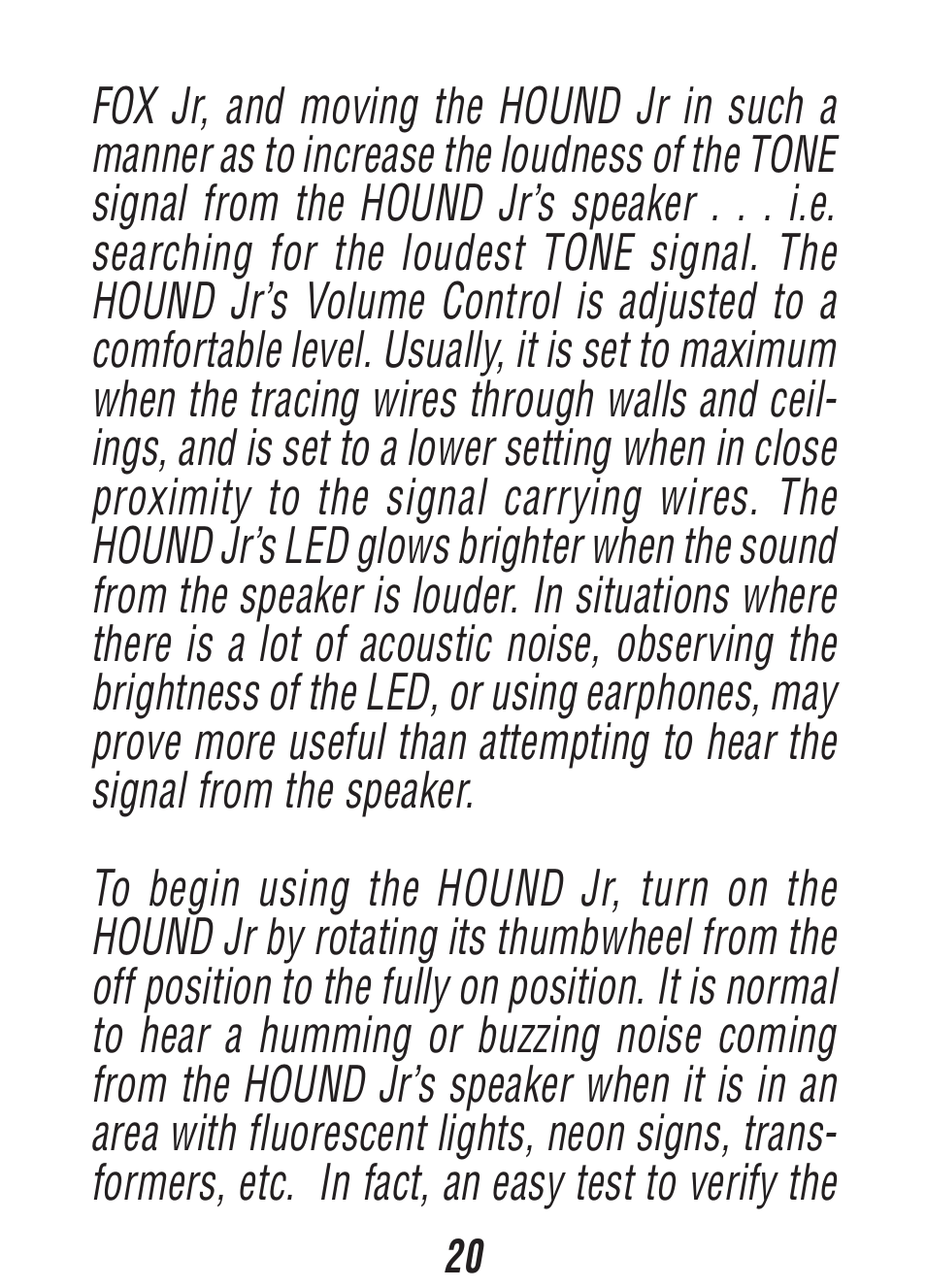 Triplett Fox & Hound Jr. – PN: 3375 User Manual | Page 20 / 36