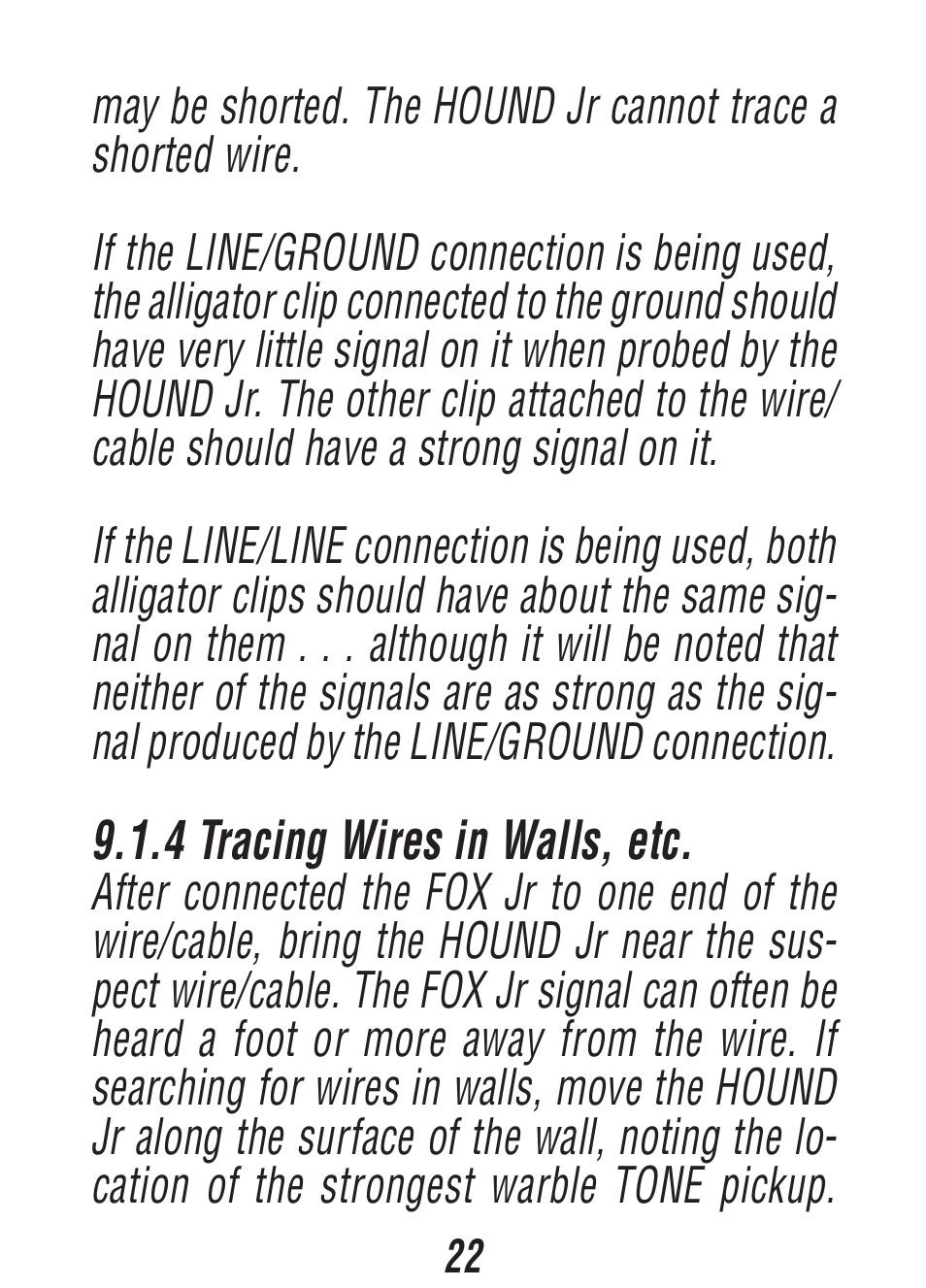 Triplett Fox & Hound Jr. – PN: 3375 User Manual | Page 22 / 36