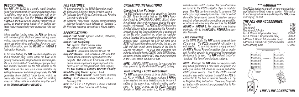 Triplett Fox – PN: 3380 User Manual | Page 2 / 2