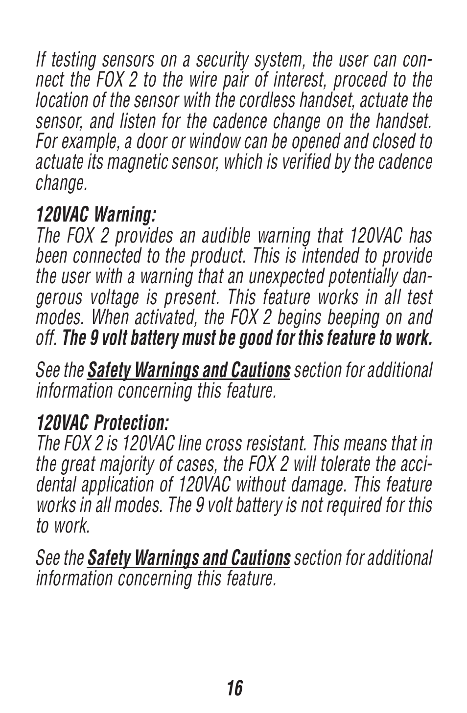 Triplett Fox 2 – PN: 3382 User Manual | Page 16 / 48