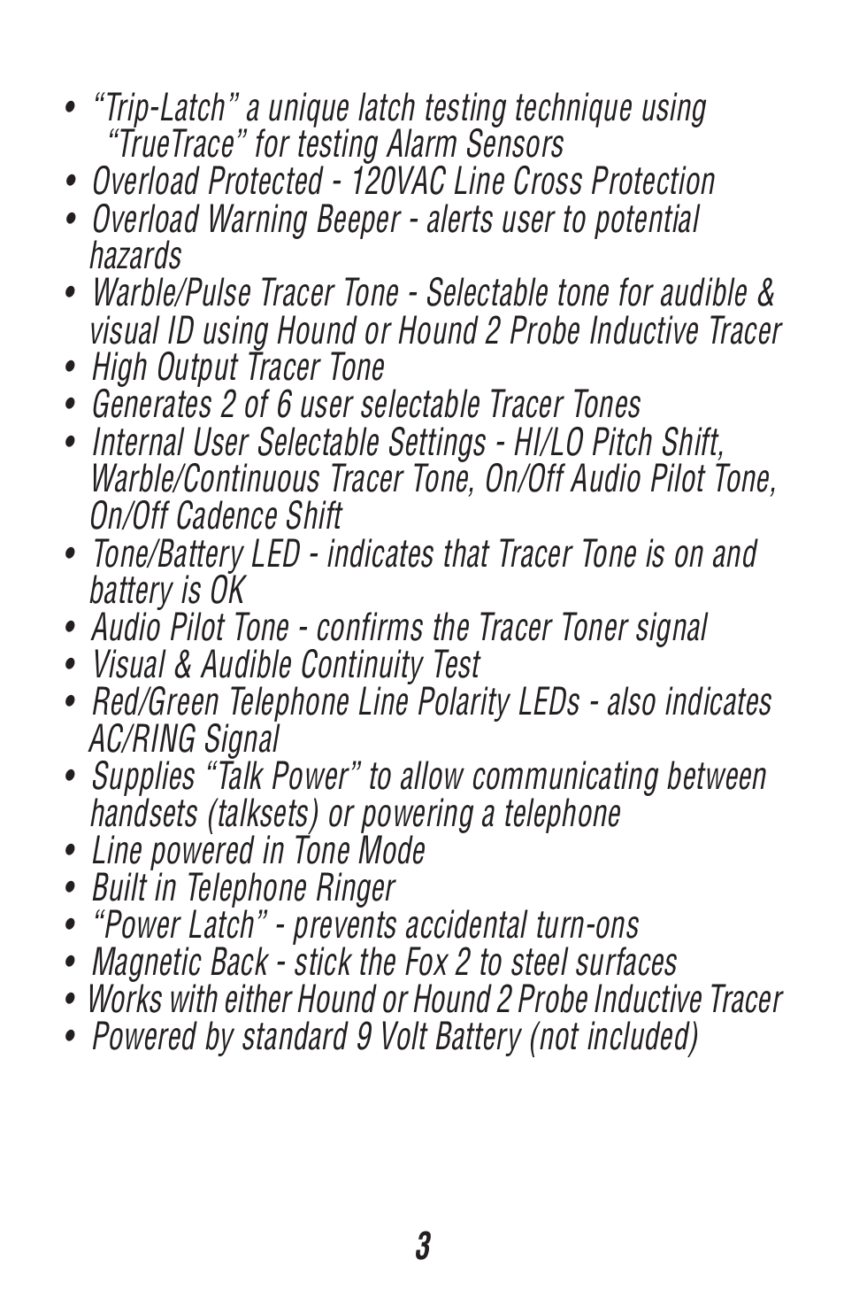 Triplett Fox 2 – PN: 3382 User Manual | Page 3 / 48