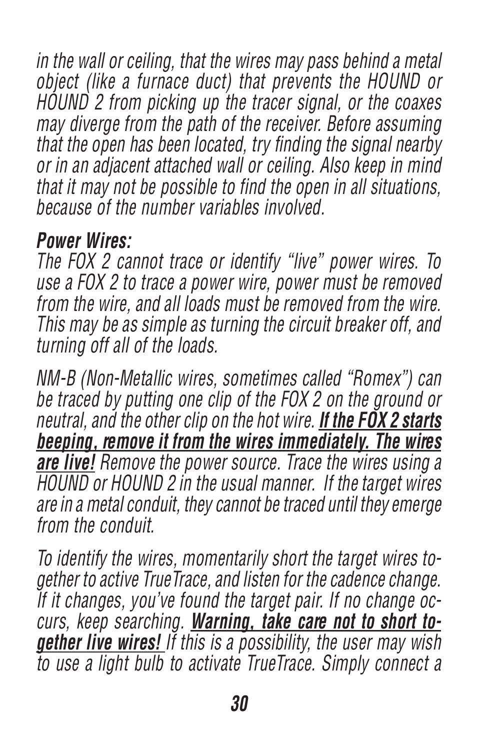 Triplett Fox 2 – PN: 3382 User Manual | Page 30 / 48
