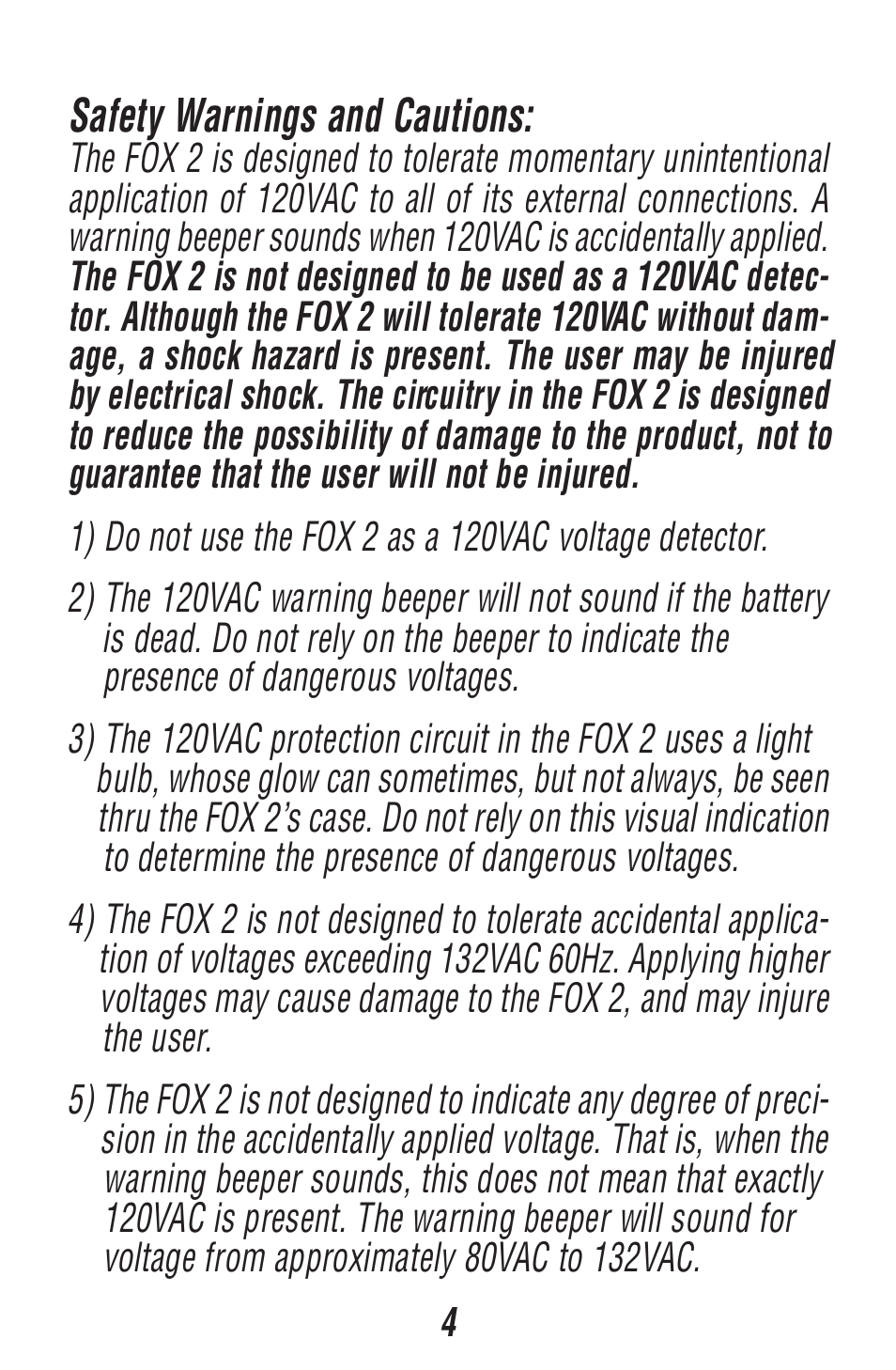 Triplett Fox 2 – PN: 3382 User Manual | Page 4 / 48