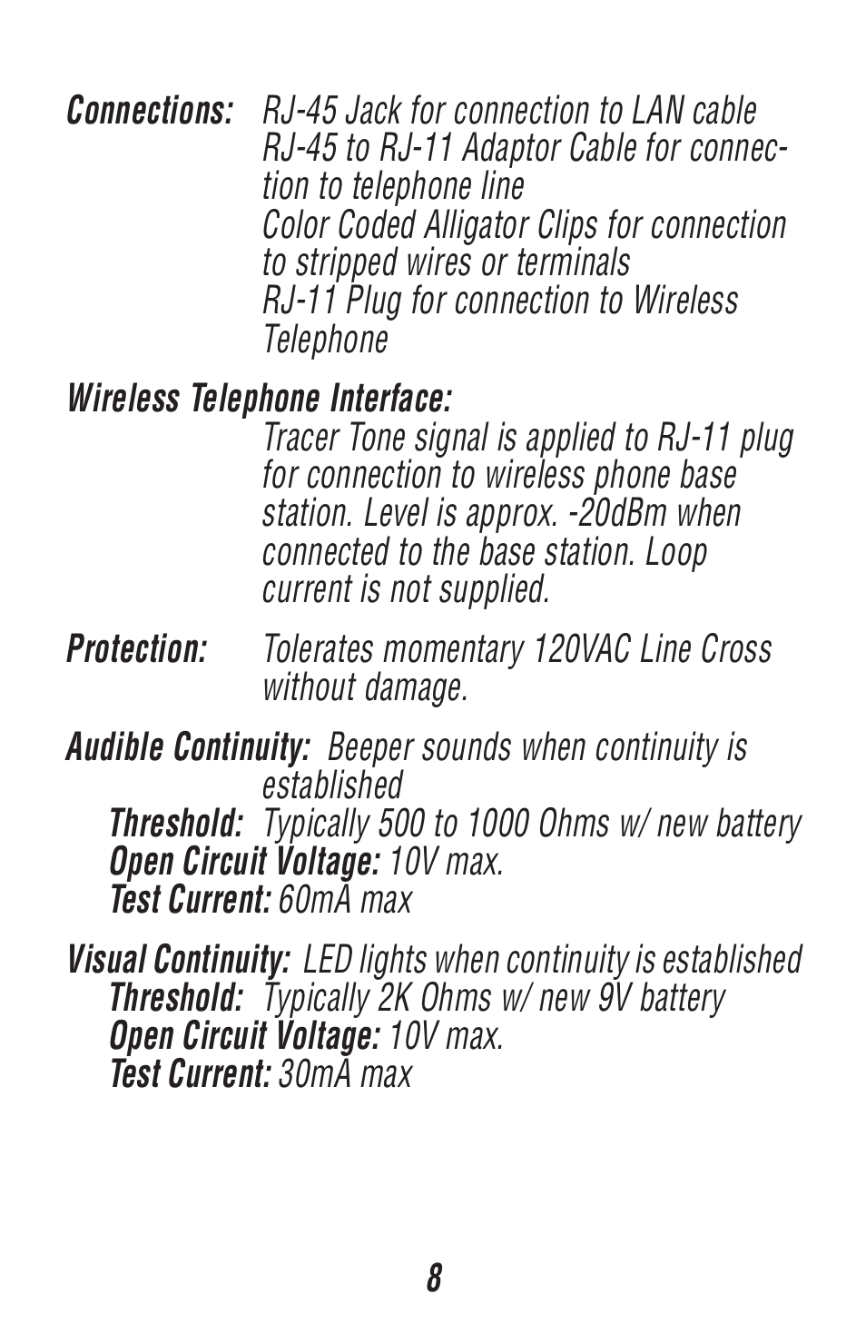 Triplett Fox 2 – PN: 3382 User Manual | Page 8 / 48