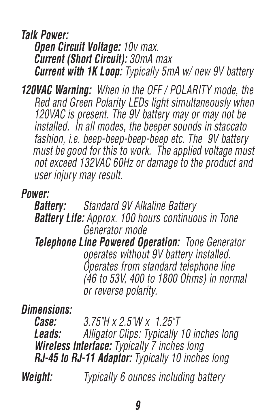 Triplett Fox 2 – PN: 3382 User Manual | Page 9 / 48