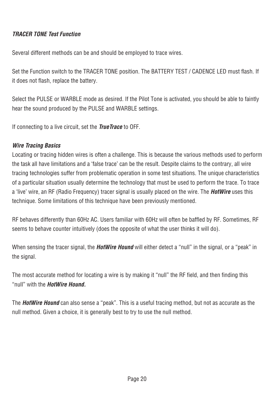 Triplett Fox & Hound HotWire – PN: 3388 User Manual | Page 21 / 35