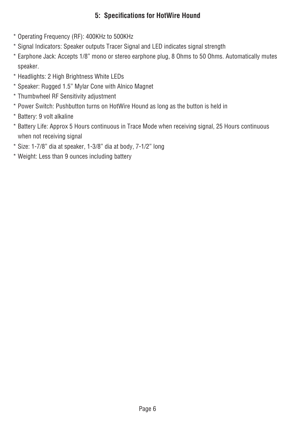 Triplett Fox & Hound HotWire – PN: 3388 User Manual | Page 7 / 35