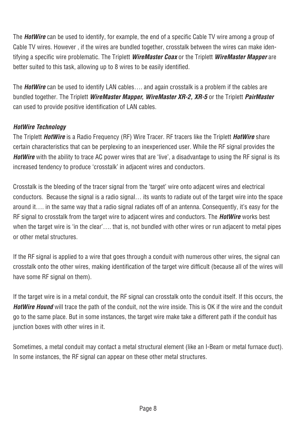 Triplett Fox & Hound HotWire – PN: 3388 User Manual | Page 9 / 35