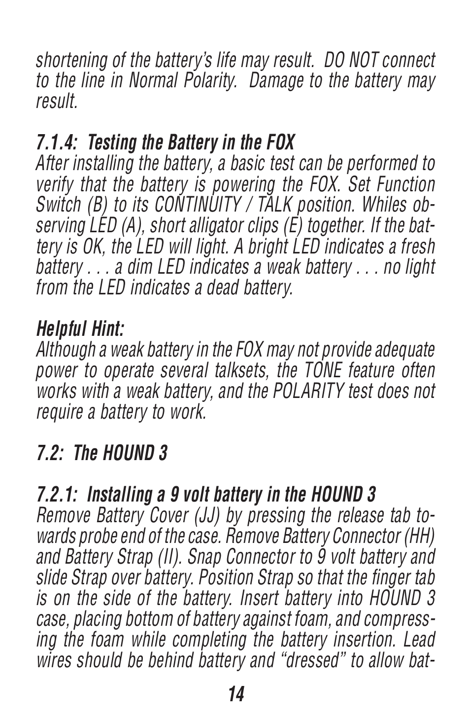 Triplett Fox & Hound 3 – PN: 3397 User Manual | Page 14 / 52