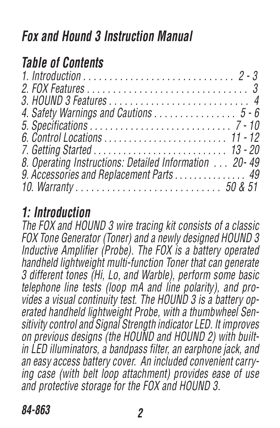 Triplett Fox & Hound 3 – PN: 3397 User Manual | Page 2 / 52