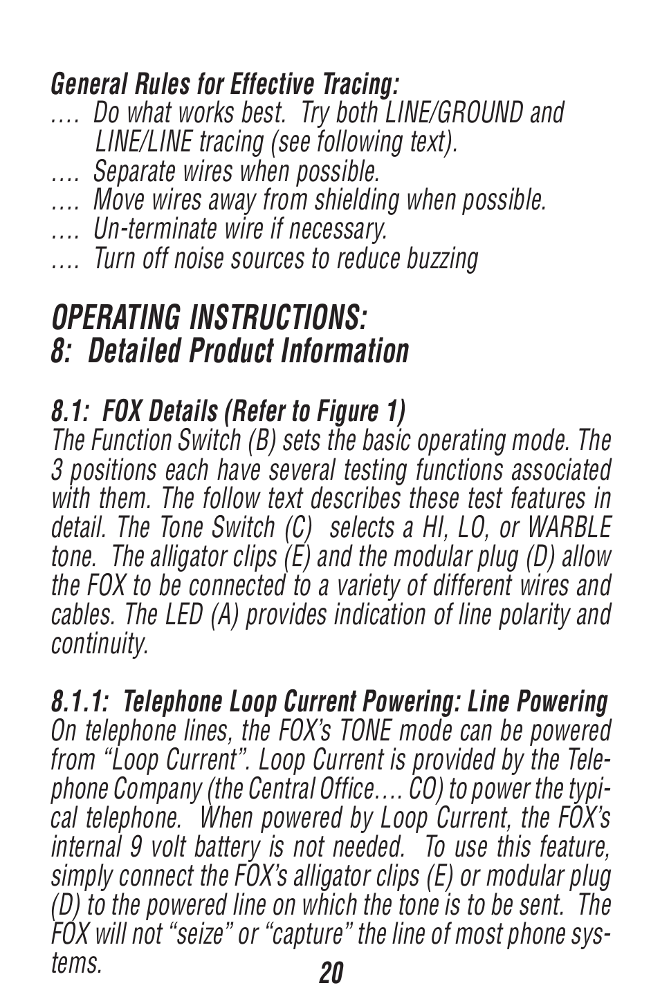 Triplett Fox & Hound 3 – PN: 3397 User Manual | Page 20 / 52