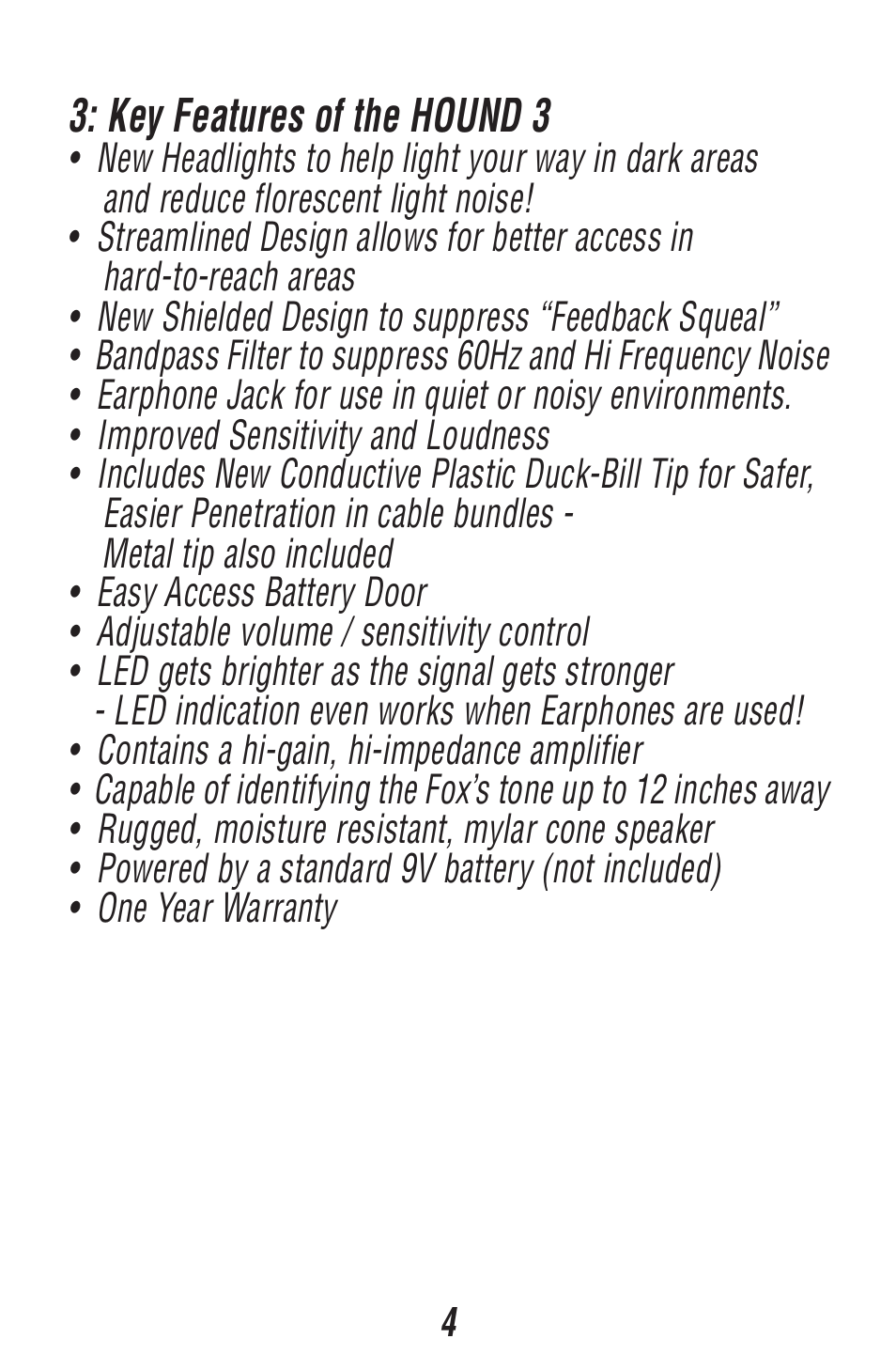 Triplett Fox & Hound 3 – PN: 3397 User Manual | Page 4 / 52