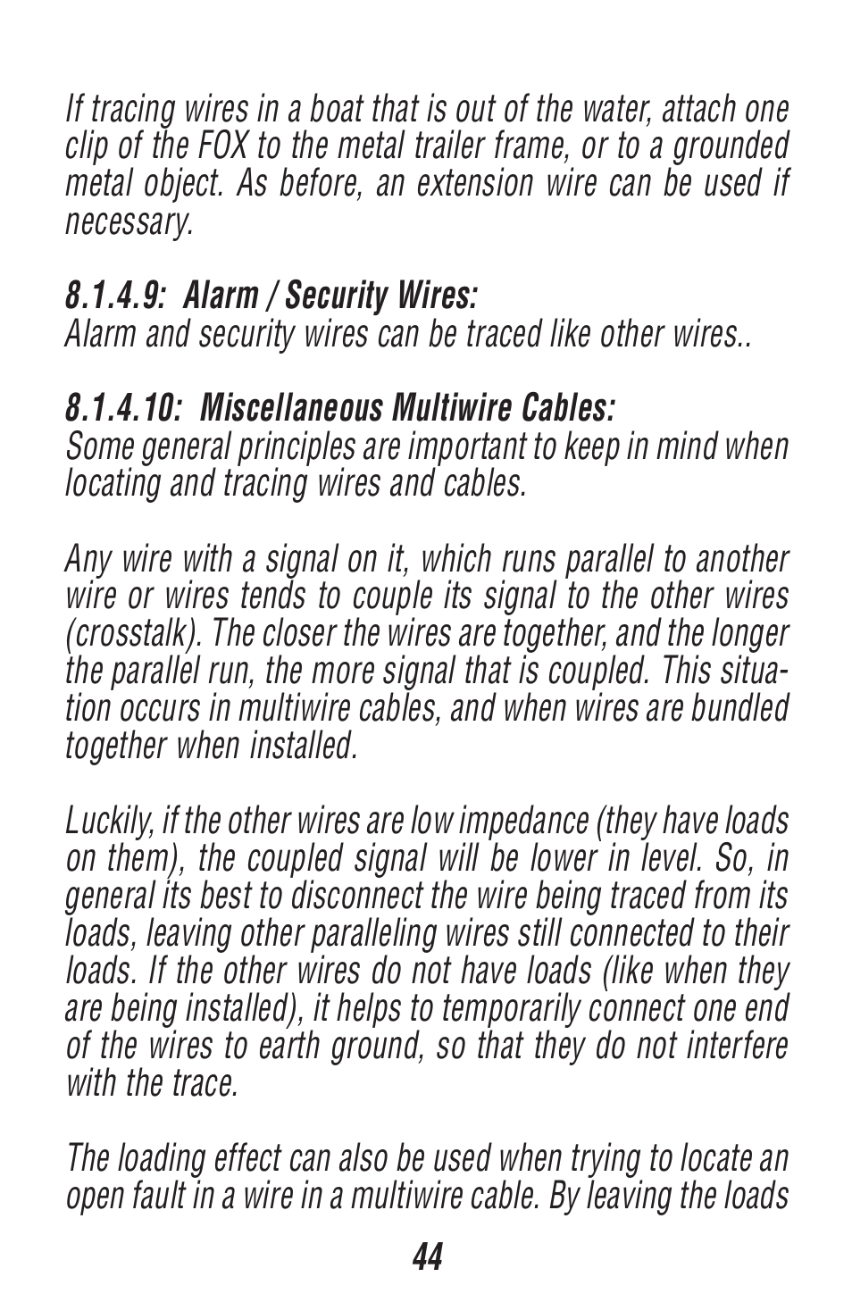 Triplett Fox & Hound 3 – PN: 3397 User Manual | Page 44 / 52