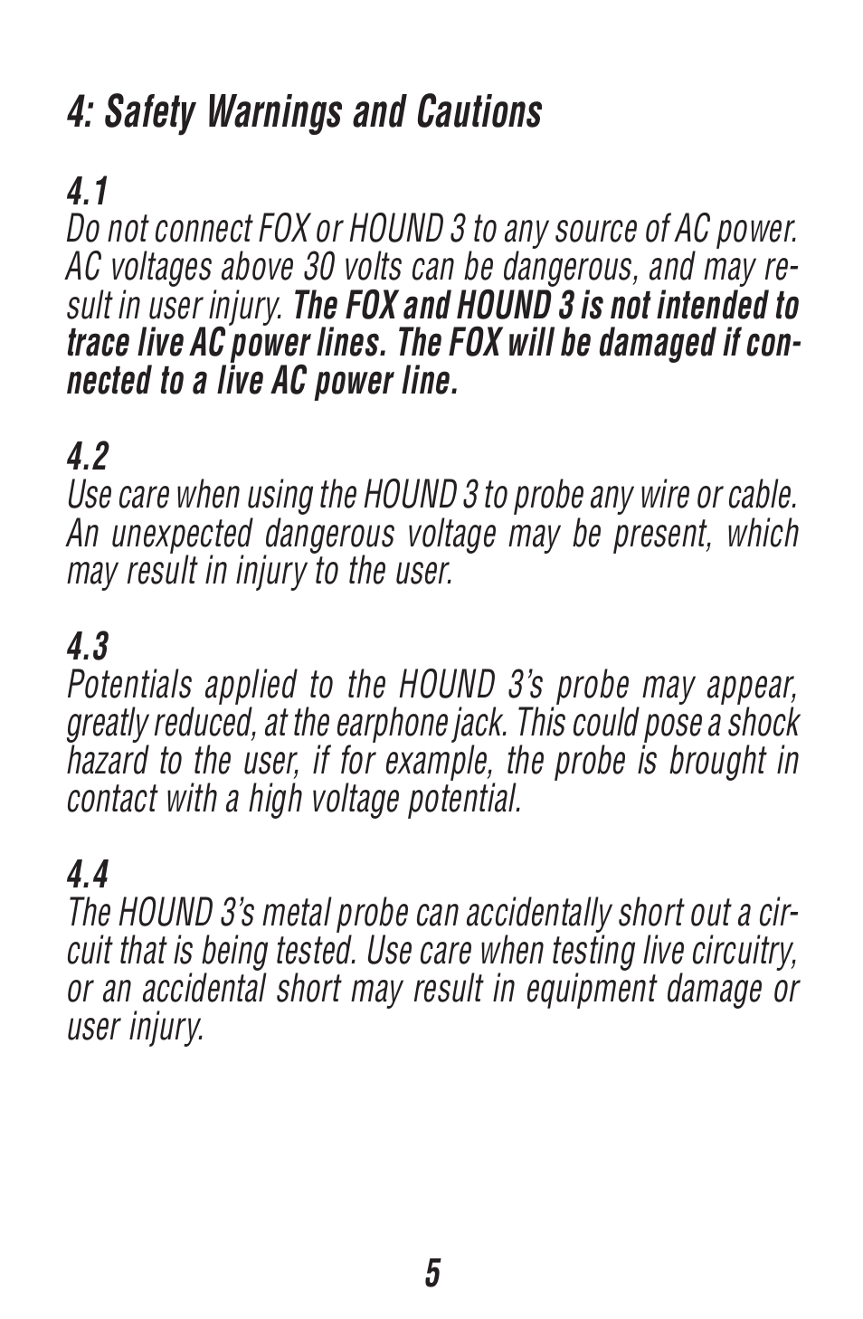 Triplett Fox & Hound 3 – PN: 3397 User Manual | Page 5 / 52
