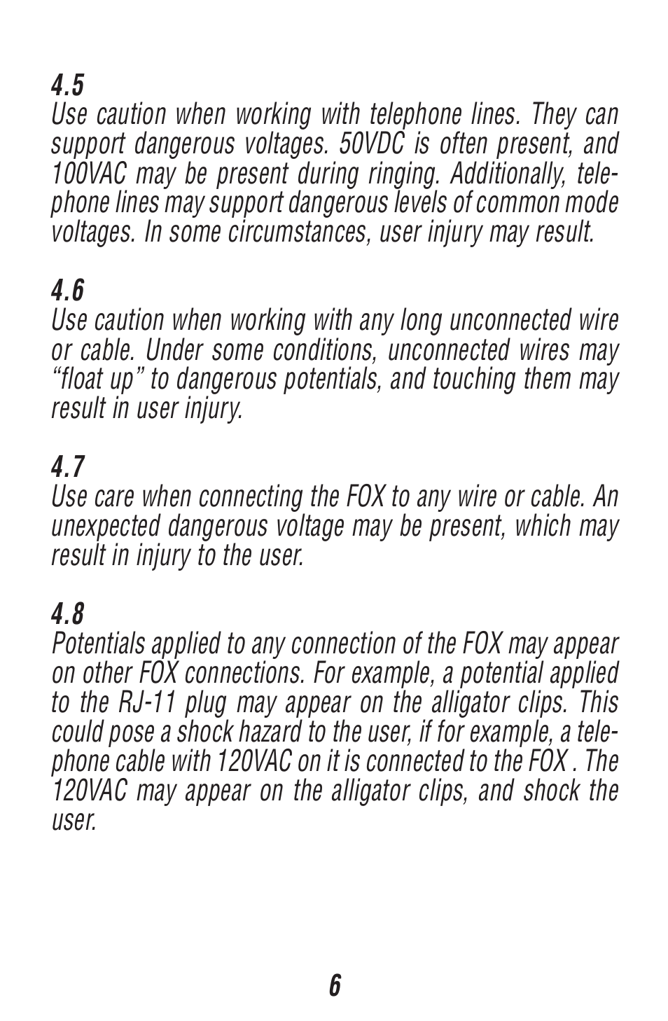 Triplett Fox & Hound 3 – PN: 3397 User Manual | Page 6 / 52