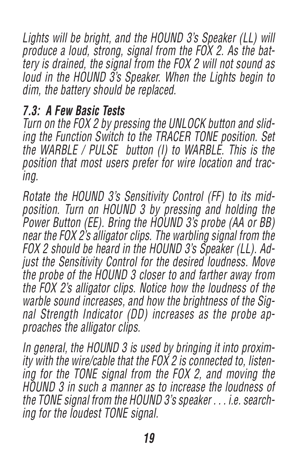 Triplett Fox 2 & Hound 3 – PN: 3399 User Manual | Page 19 / 64