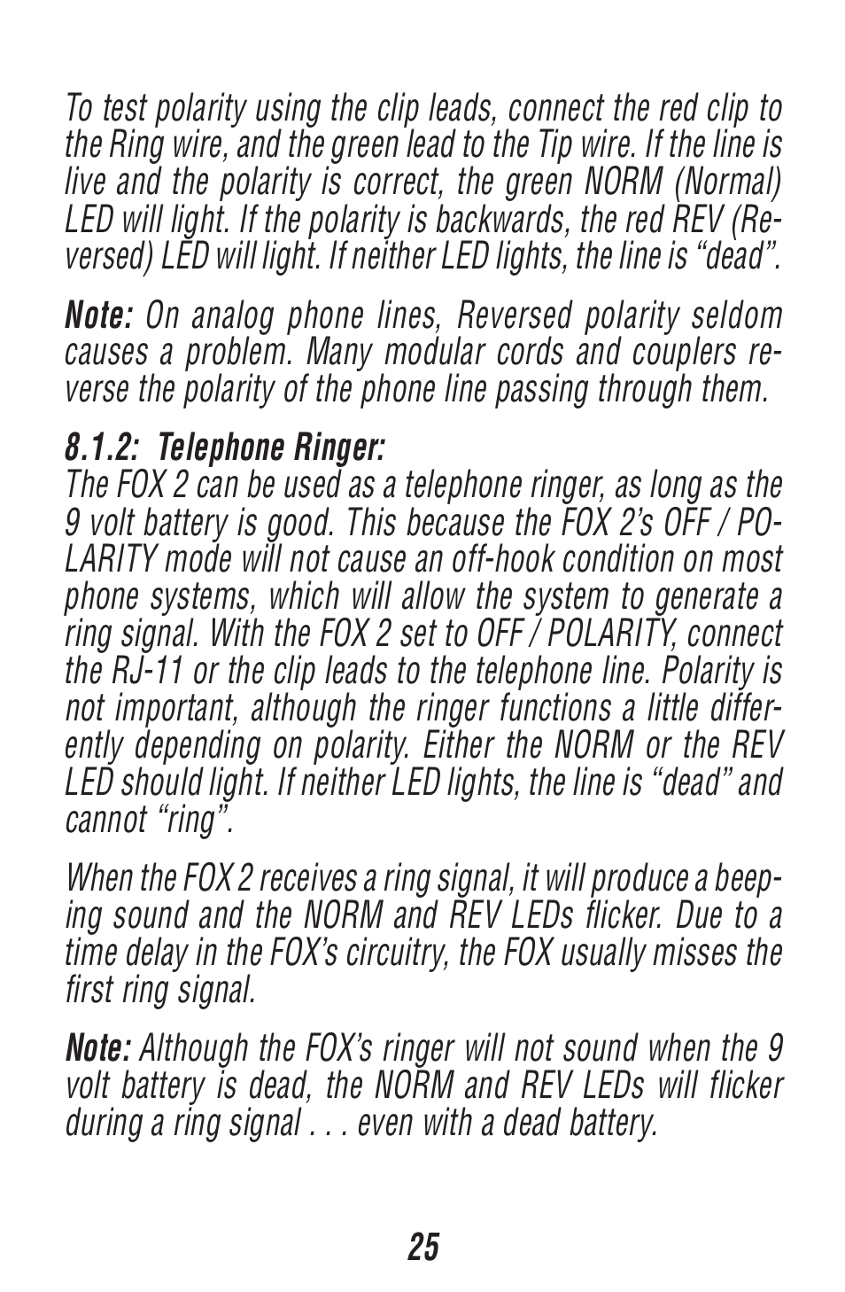 Triplett Fox 2 & Hound 3 – PN: 3399 User Manual | Page 25 / 64