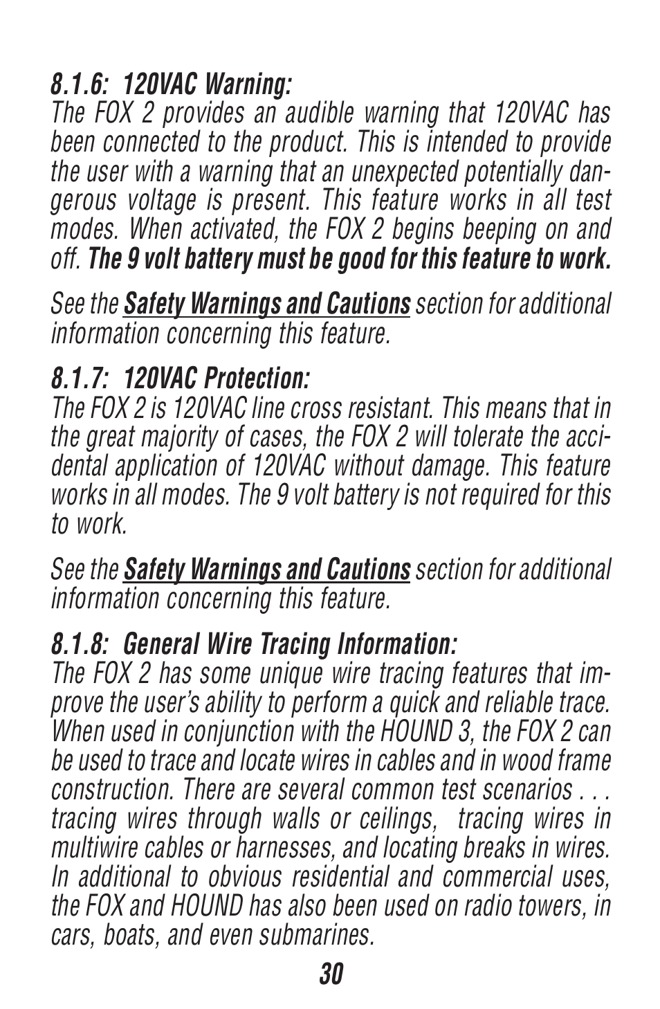 Triplett Fox 2 & Hound 3 – PN: 3399 User Manual | Page 30 / 64