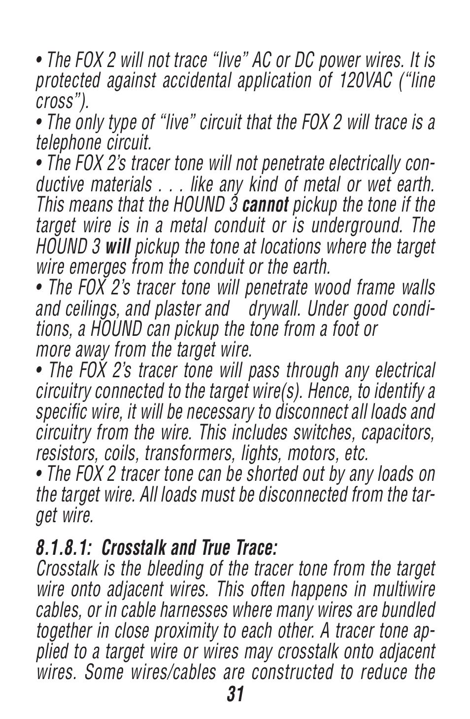 Triplett Fox 2 & Hound 3 – PN: 3399 User Manual | Page 31 / 64