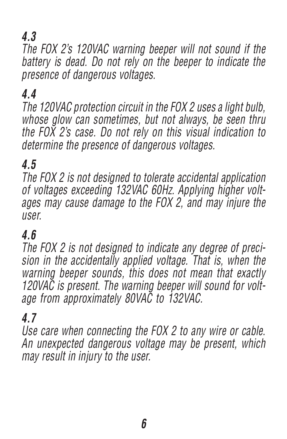 Triplett Fox 2 & Hound 3 – PN: 3399 User Manual | Page 6 / 64