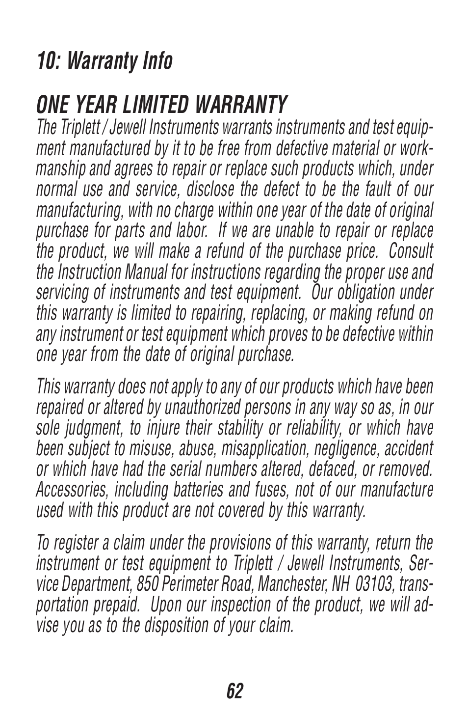 Triplett Fox 2 & Hound 3 – PN: 3399 User Manual | Page 62 / 64