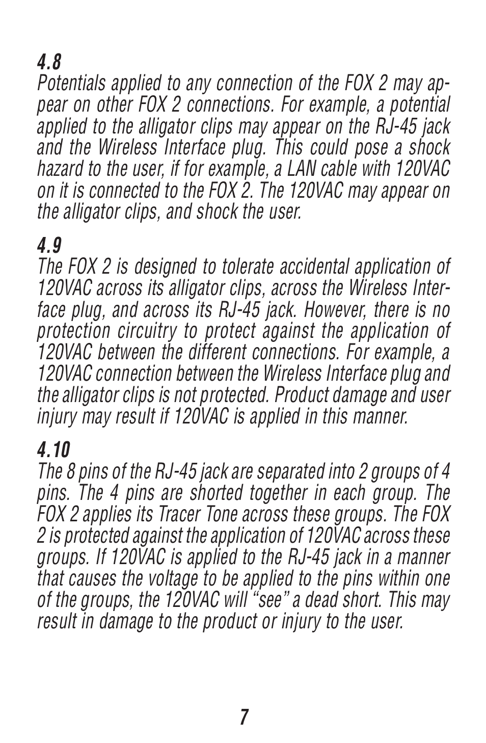 Triplett Fox 2 & Hound 3 – PN: 3399 User Manual | Page 7 / 64