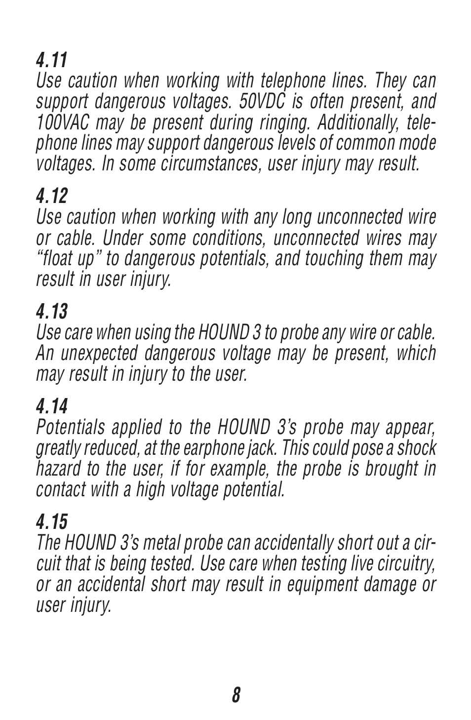 Triplett Fox 2 & Hound 3 – PN: 3399 User Manual | Page 8 / 64