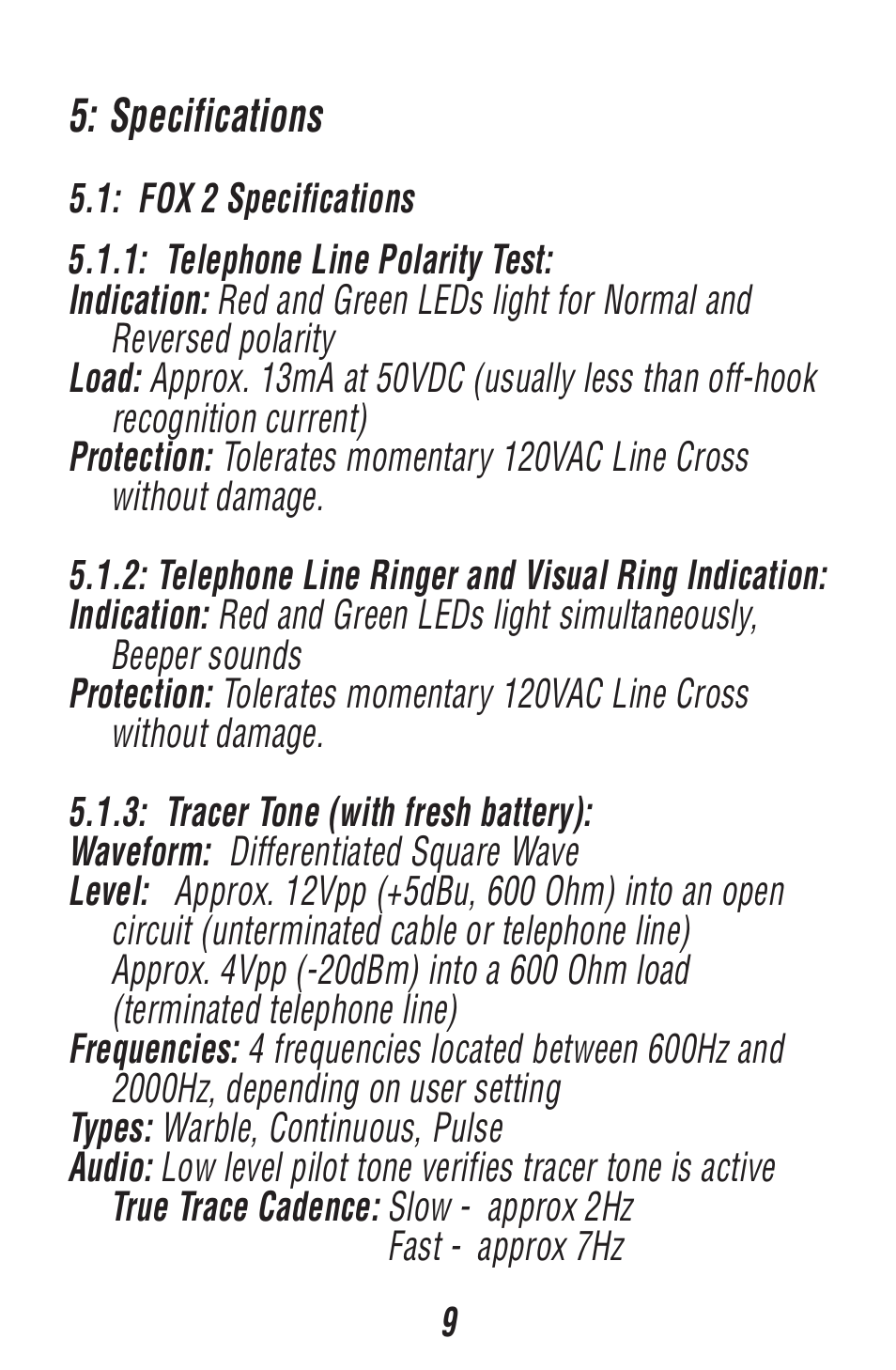 Triplett Fox 2 & Hound 3 – PN: 3399 User Manual | Page 9 / 64