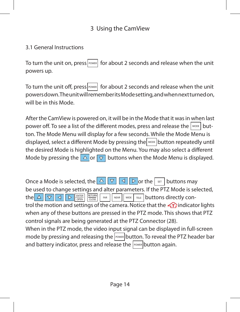3 using the camview | Triplett CamView PTZ – PN: 8000 User Manual | Page 16 / 44