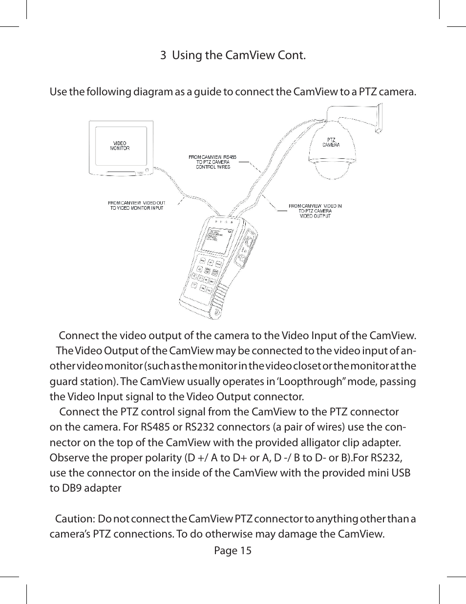 Triplett CamView PTZ – PN: 8000 User Manual | Page 17 / 44