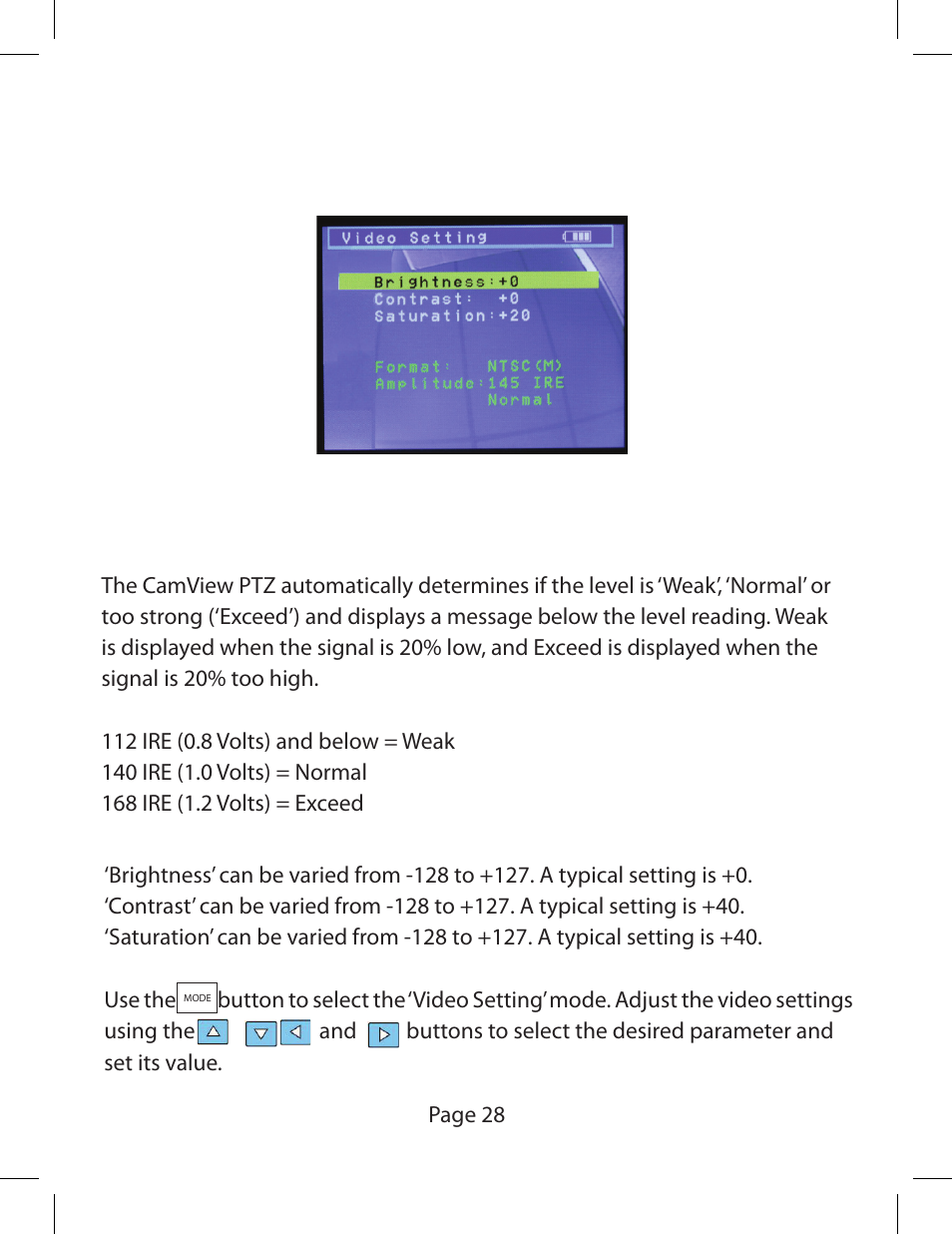 Triplett CamView PTZ – PN: 8000 User Manual | Page 30 / 44