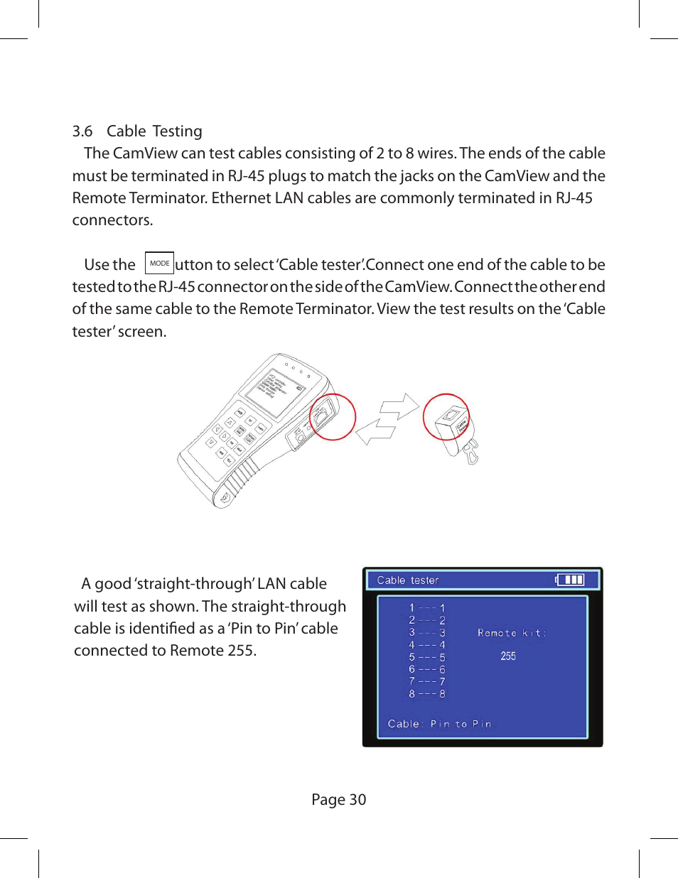 Triplett CamView PTZ – PN: 8000 User Manual | Page 32 / 44