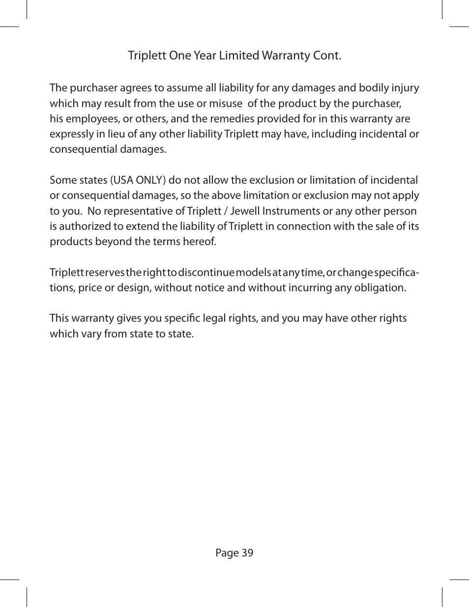 Triplett CamView PTZ – PN: 8000 User Manual | Page 41 / 44