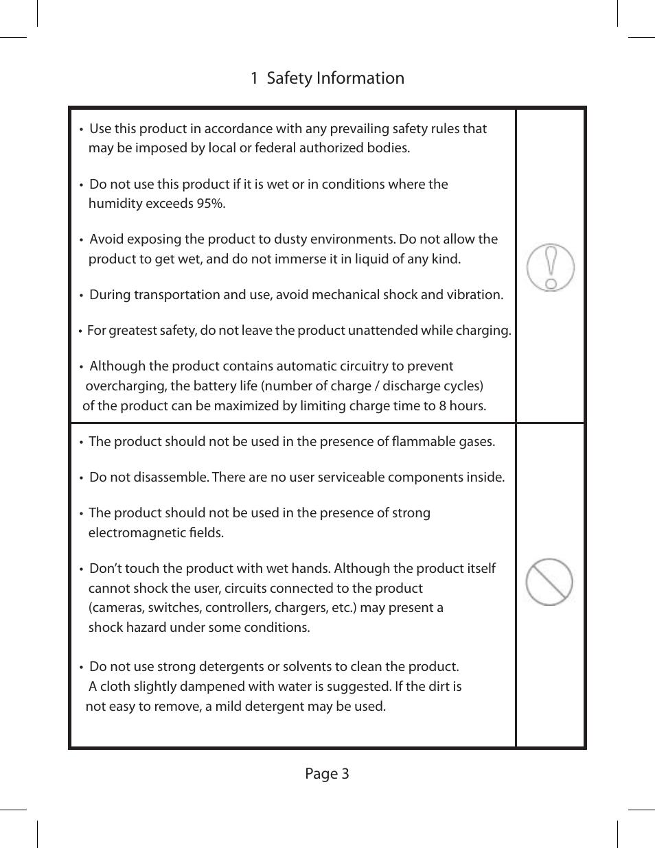 1 safety information | Triplett CamView PTZ – PN: 8000 User Manual | Page 5 / 44