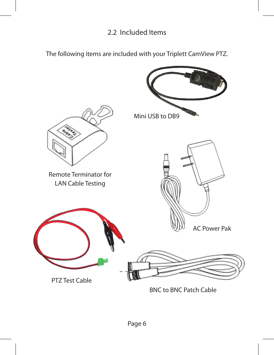 Triplett CamView PTZ – PN: 8000 User Manual | Page 8 / 44