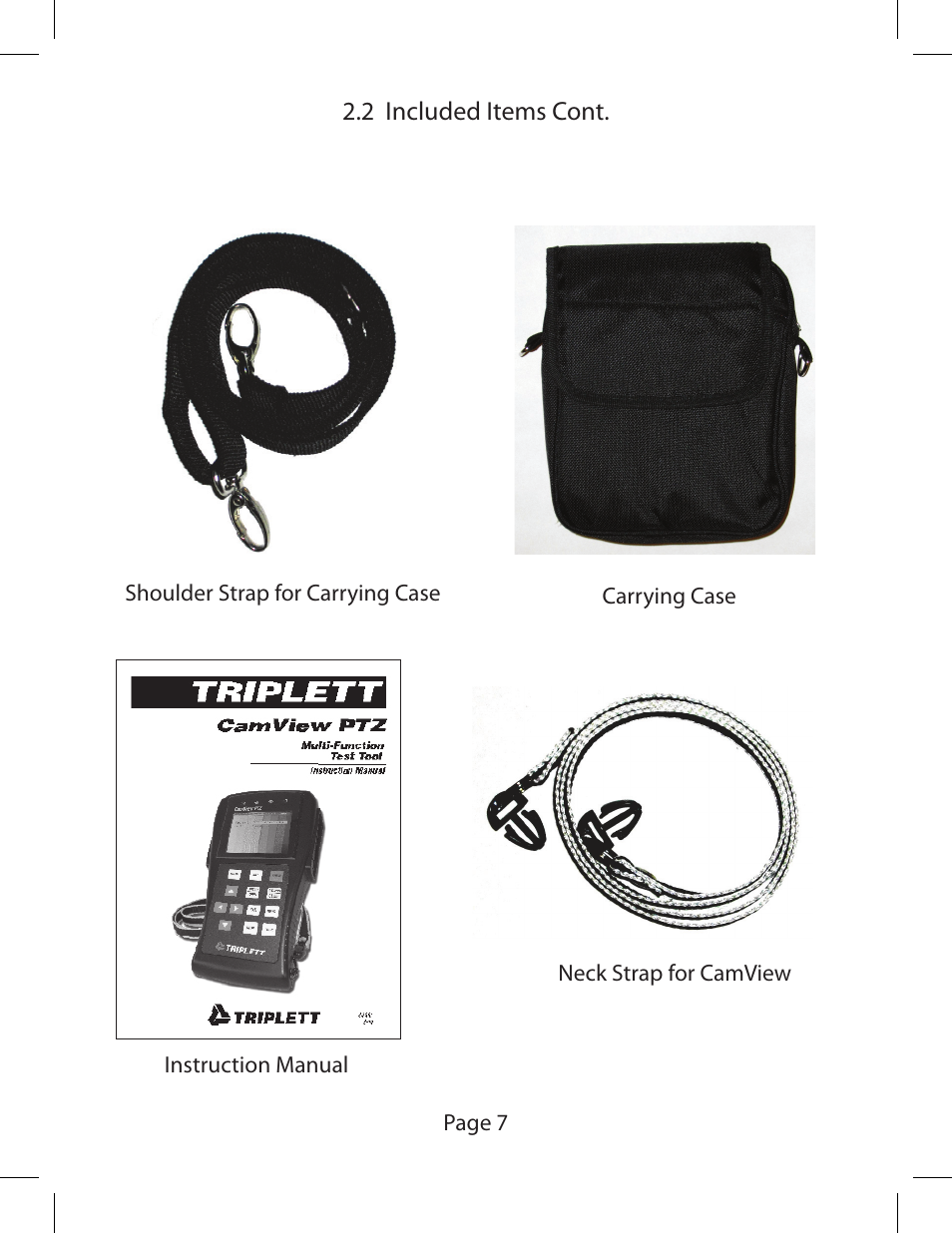 Triplett CamView PTZ – PN: 8000 User Manual | Page 9 / 44